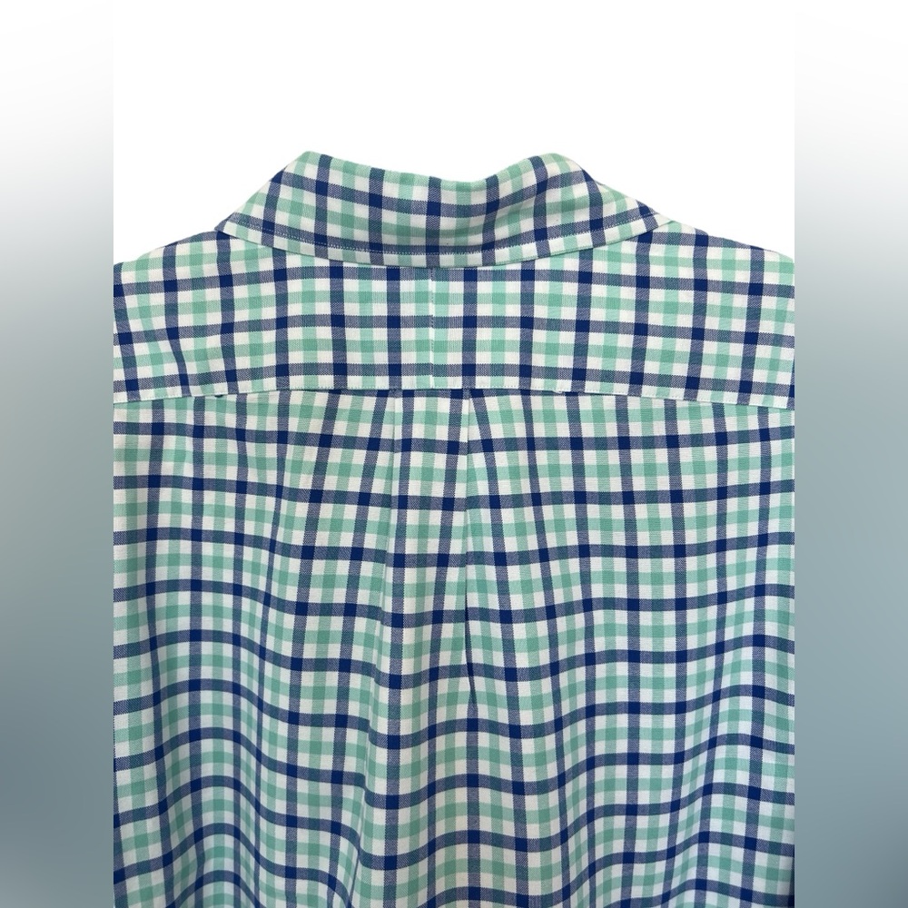 💚 EUC RALPH LAUREN Blue Green White Check Button Down Shirt | Men’s XL - Picture 4 of 10